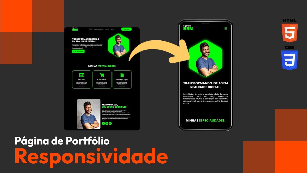 Como deixar um site responsivo - Portfólio com HTML e CSS - Pt. 08/08