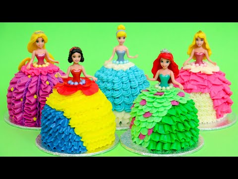 Princess Dolls Mini Cakes | Tiny Cake Decorating Ideas