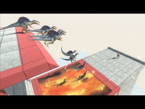 Falling Into The Lava Tank - Animal Revolt Battle Simulator