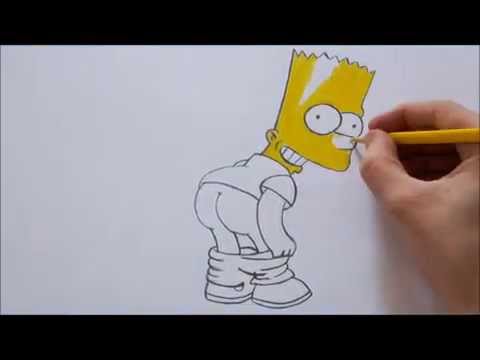 How to draw Bart Butt Naked