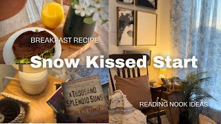 BREAKFAST RECIPE | COZY READING NOOK | HIGH PROTEIN BREAKFAST