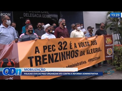 Policiais Civis do Piauí fazem manifesto contra contratação via CLT 23 06 2021