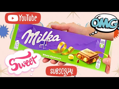 ASMR Milka whole hazelnuts unpacking check