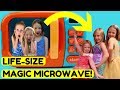 HUGE Magic Microwave with Real Life Princesses