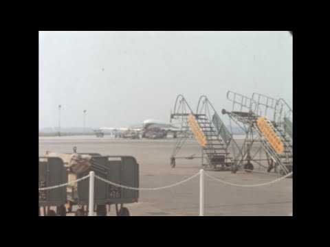 Düsseldorf airport 1960 archive footage