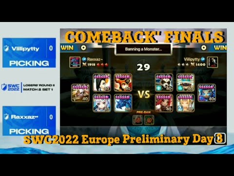 Raxxaz VS Viilipytty SWC2022 Europe Preliminary Comeback Final Day 3 - Summoners War