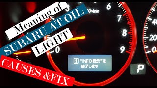 Subaru AT Oil Temp Light flashing Issues,  Meaning, Causes & Fix (At Oil Temp Subaru)