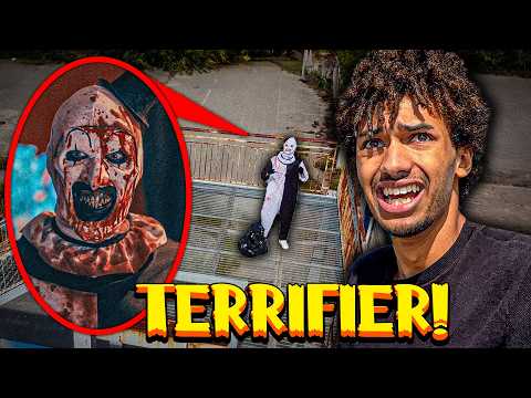 DRONE CATCHES "TERRIFIER" (ART THE CLOWN) in REAL LIFE...😰