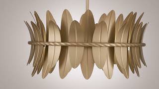 1_Watch A Video About the Possini Euro Saranda Gold Banana Leaf 4 Light Pendant Light