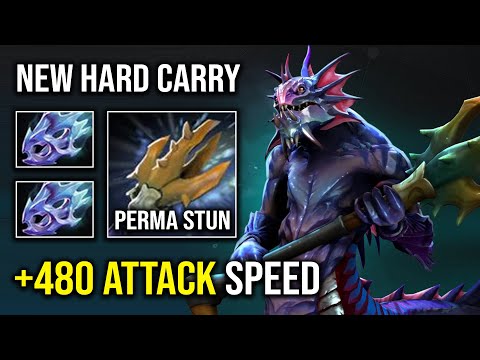 WTF +480 Attack Speed Double Moon Shard Slardar - NEW 7.32e Offlane Guide Dota 2