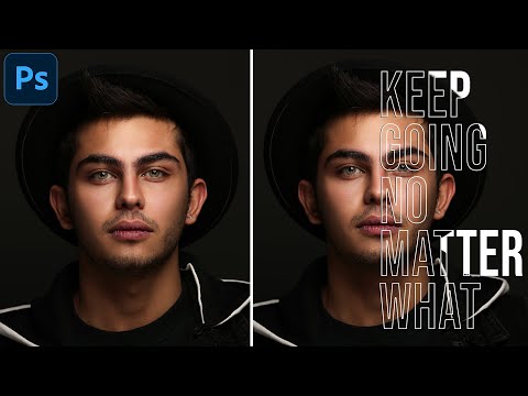 Half Face Text Portrait Effect in Photoshop | Creative Typography Design Tutorial