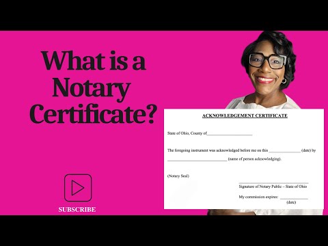 What is a Notary Certificate?