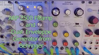 Video thumbnail for Trying out the ARP 2500 Filtamp(1006) and Dual Enveloppe Generator (1033)  From Behringer by Rudetee