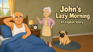 John’s Lazy Morning | A1 English Story for Beginners