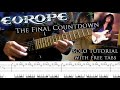 Europe - The Final Countdown guitar solo lesson (with tablatures and backing tracks)