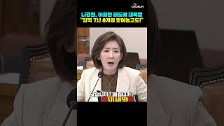 나경원, 이화영 태도에 폭발…답변 들을 필요도 없다 [티조Clip] #shorts