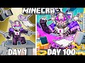 I Survived 100 Days As The COUNTER TITAN In Minecraft