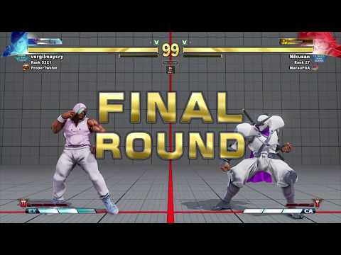 vergilmaycry x Nikusan (ranked 27) Ed x Zeku - Street Fighter V - Capcom - Proper Twelve x MacauFGA