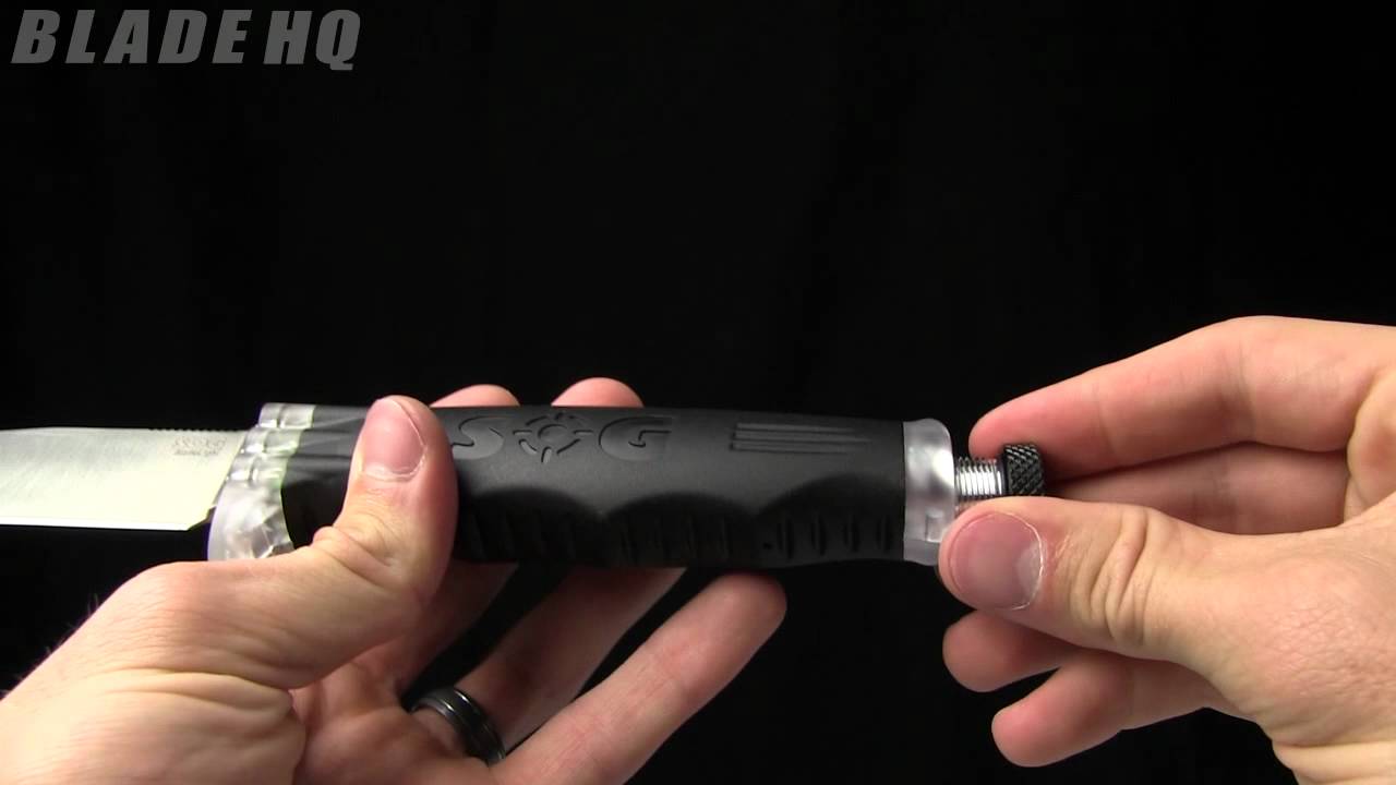 SOG Blade-Light Fixed Blade Knife w/ LEDs (5.7" Satin Plain) BLT10-K