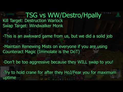 Tips & Tricks | 2350+mmr TSG w/ Live Commentary!! - 8.1.5 Mistweaver Monk PvP