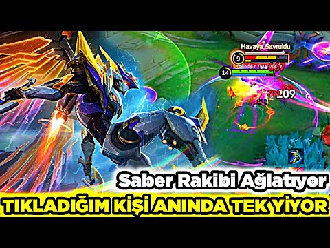 RAKİBİ AĞLATIP BRONZ ALDIRDIM 0.1 SANİYEDE TEK ATAN SABER ÇOK SİNİR BOZUCU Mobile Legends