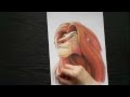 How to draw a lion ftom The Lion King. Рисуем льва ...