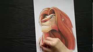 Смотреть онлайн Как нарисовать Короля Льва из мультика карандашом
