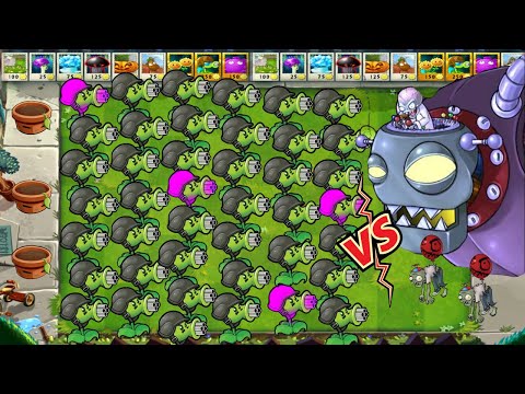 99 Gatling Pea vs All Zombies vs Dr. Zomboss - Plants vs Zombies Hack #gaming #plantsvszombies