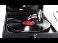1930s HMV 101 Portable Wind-Up Gramophone playing George Formby's 'Swing Mama'.