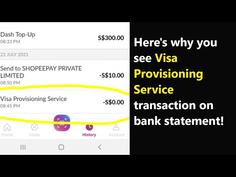 What's Visa Provisioning Service $0 pending transaction on credit or debit card statement? Scam?