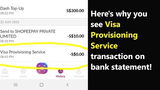 What's Visa Provisioning Service $0 pending transaction on credit or debit card statement Scam