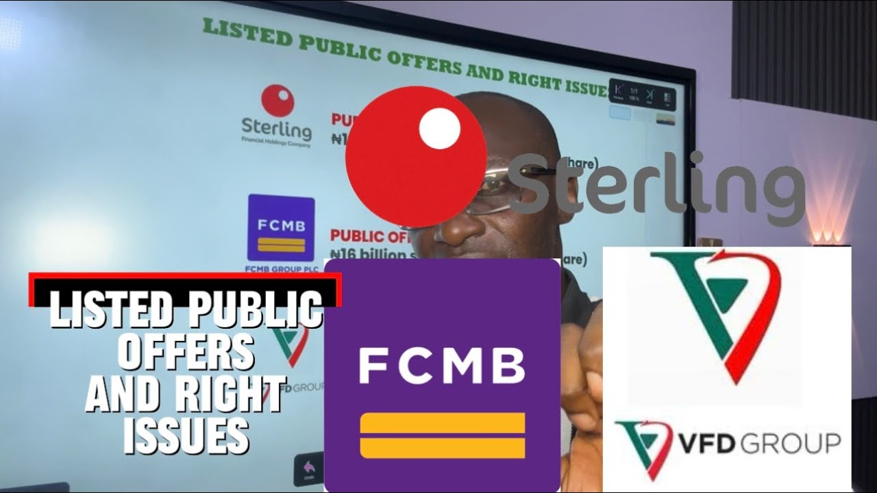 Listed public offers and right issues #stockexchange #stockinvesting #shares #dividends #fcmb 