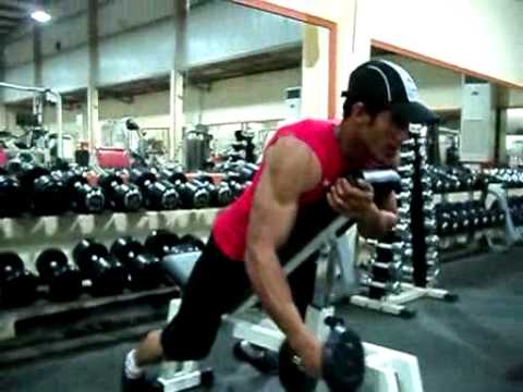 Dumbbell Lying One Arm Rear Lateral Raise