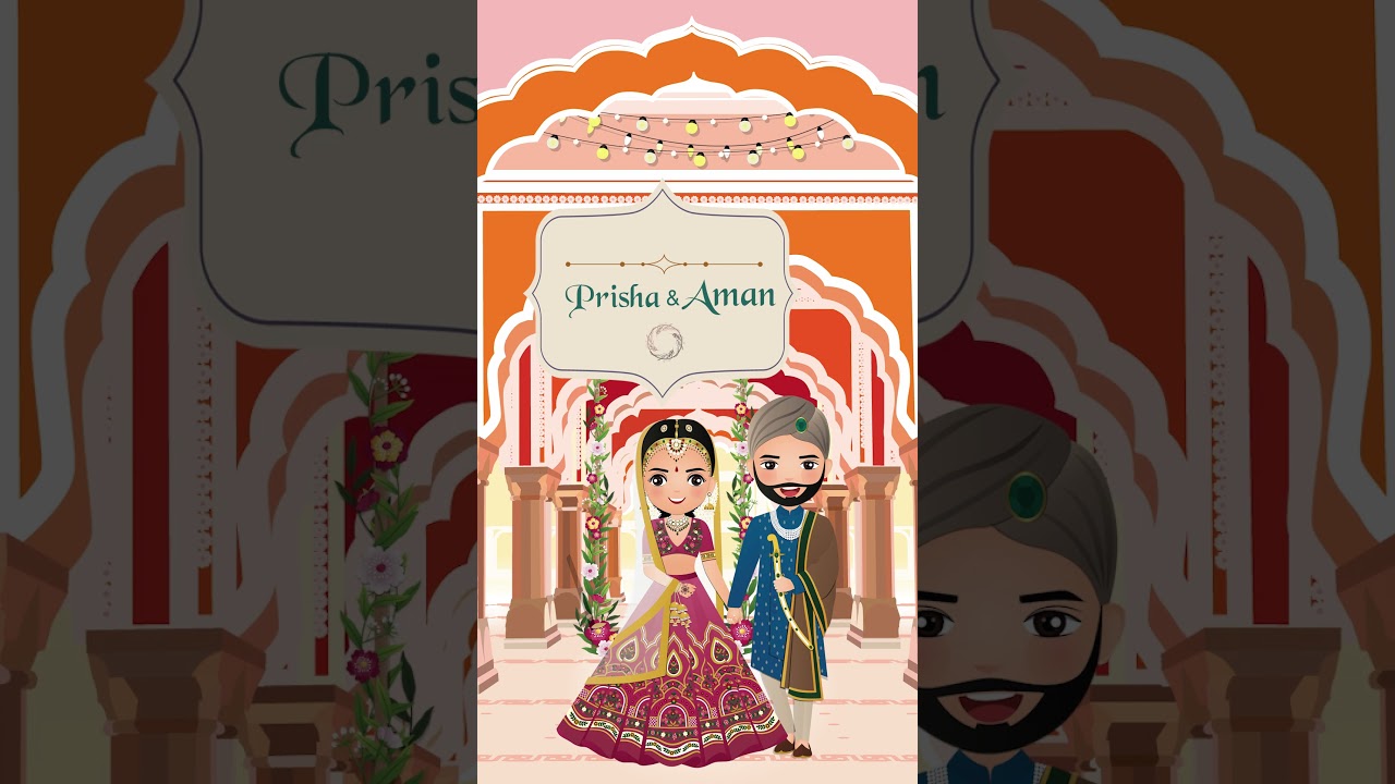 Singaar Ko Rehne Do Animated Save The Date Wedding Invitation Video Template | Premiere Pro