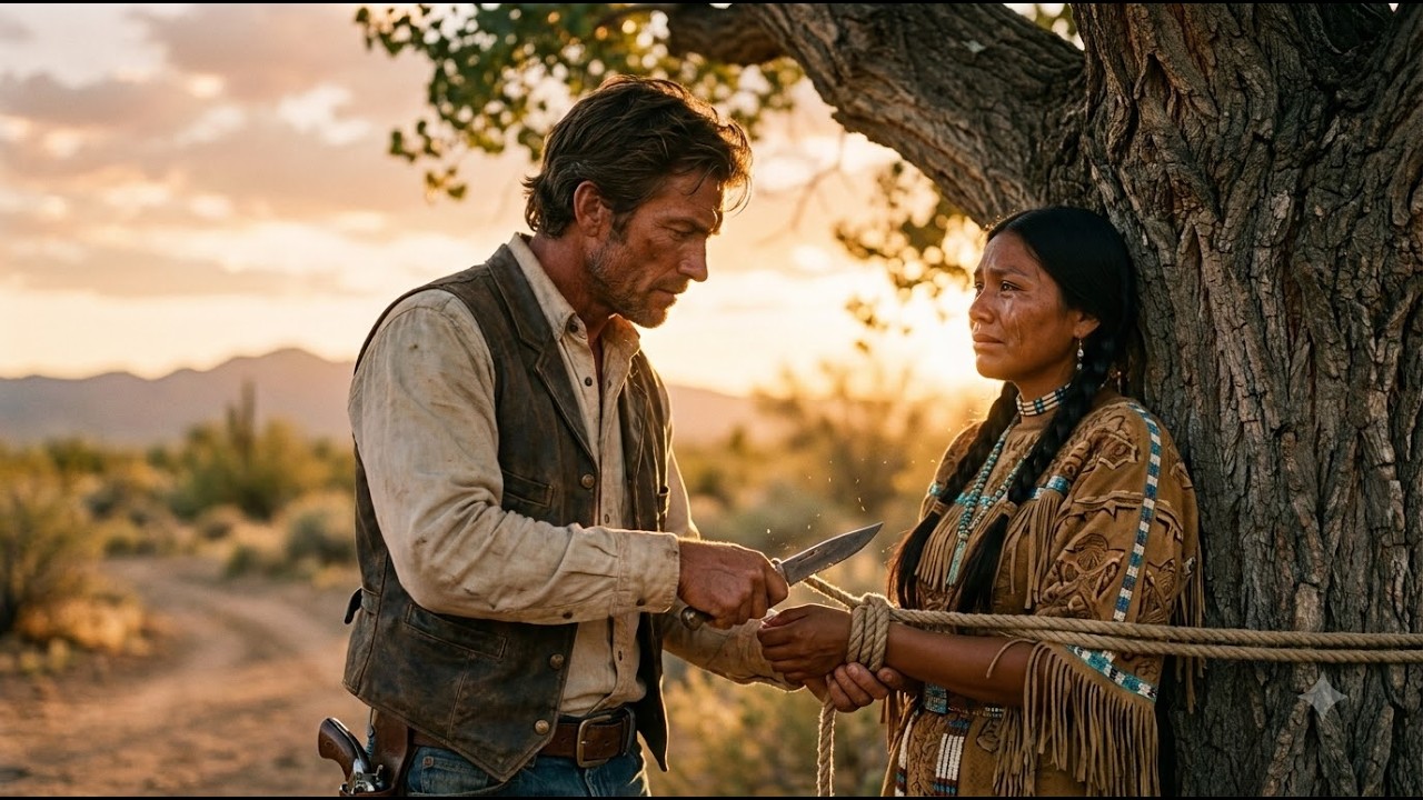 The Cowboy Found An Apache Woman Tied To A Tree – He Cut Her Free Without A Word