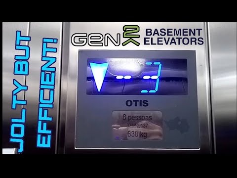 Jolty but Fast! OTIS Gen2 Basement Elevators - W. Offices Tower - GO, BR