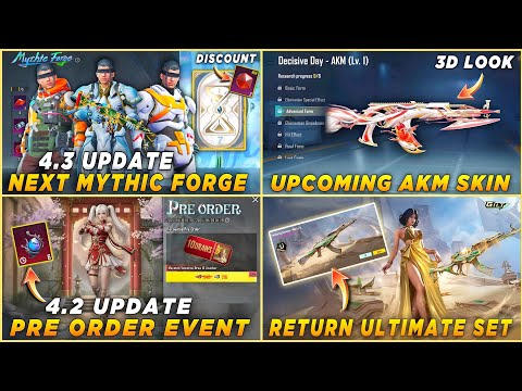 🔴 MYTHIC FORGE 4.3 REWARDS | NEXT UPGRADABLE AKM SKIN | NEXT PRE ORDER EVENT  | RETURN ULTIMATE SET