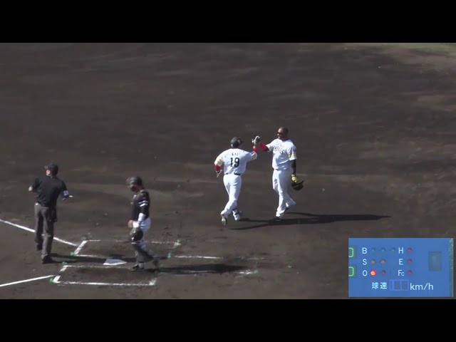 【ホークス春季キャンプ】新背番号のホークス・甲斐 紅白戦1号ホームラン‼ 2020/2/13