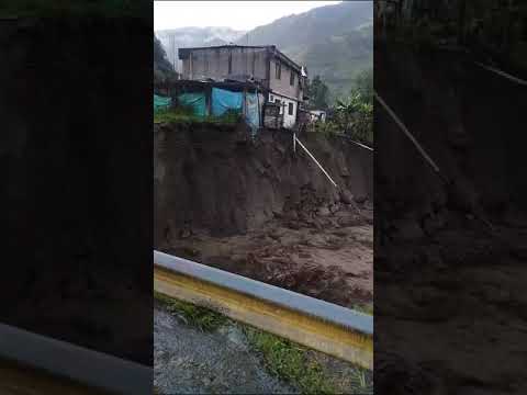 Angustia en Piedrancha, Nariño: viviendas al borde del desplome por desbordamiento de quebrada