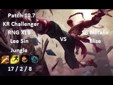 RNG XLB - Lee Sin Jungle vs Elise - SB Natalie - KR Challenger 1093 LP - Patch 10.7