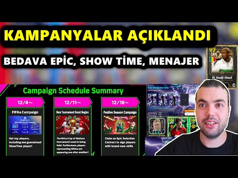 GELECEK KAMPANYALAR AÇIKLANDI🔥KONAMİ'DEN ÖNEMLİ AÇIKLAMALAR (HEDİYELER, ETKİNLİKLER,SUNUCU)eFootball