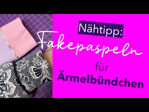 Ärmelbündchen mit Fakepaspel für Sweatshirts nähen
