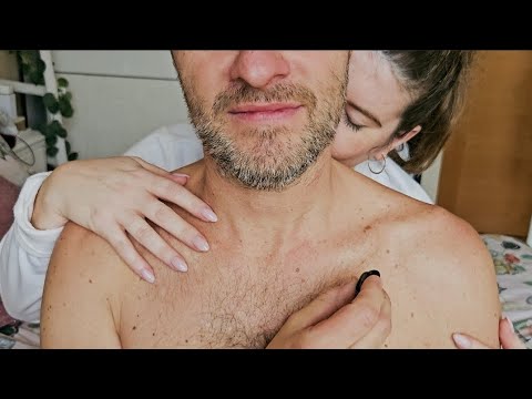 ASMR Beard & Shoulder Tracing ✨ Deep Relaxation with Gentle Touch