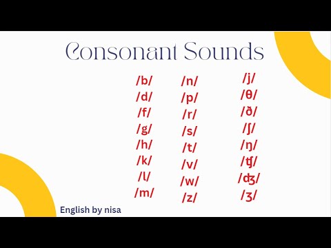 All 24 Consonant Sounds in English