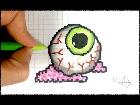 DESSIN OEIL - HALLOWEEN PIXEL ART