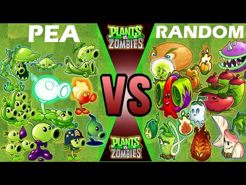 PvZ 2 Team PEA vs Random Plants - Which Team Will Win? - Team Plants Vs Team Plants.