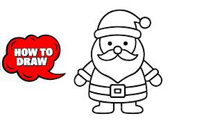 How to Draw Santa | Easy Step-by-Step Christmas Drawing Tutorial for Beginners