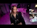 High Heels Live With Carrie LaChance OOTD Latex Skirt Suntan Pantyhose Black 6 Heels