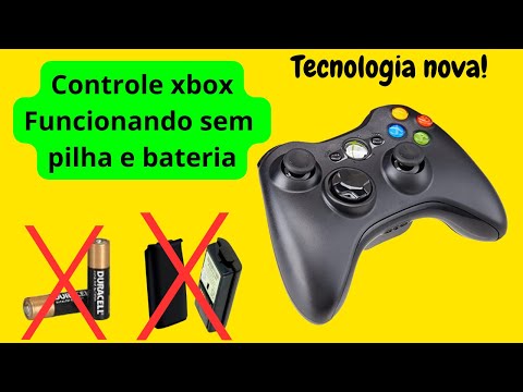 Controle xbox Funcionando sem pilha e bateria - Energia infinita - chega de comprar pilhas