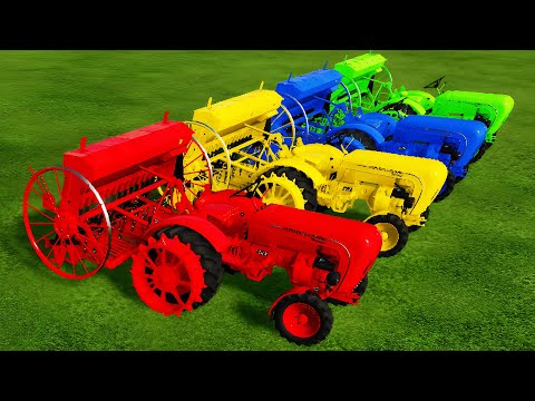 Work with Colors - Transporting PORSCHE TRACTORS on MAN Trucks for Seeding Work - FS 22